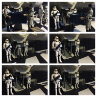 The Scanning Crew pick up their box of equipment and carry it into the pirate ship. After they disappear up the ramp, a loud thump is hear as well a few other smaller ones. The Stormtroopers guarding the ship hear this but do not react to it. #starwars #anhwt #toyshelf